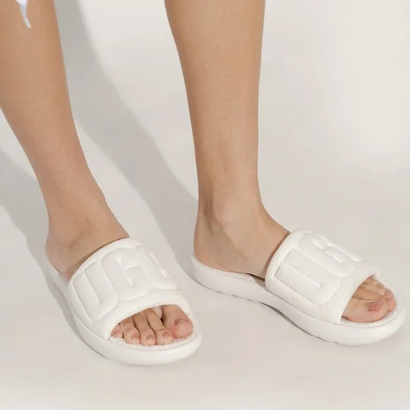 UGG Shoes Nwob Ugg Mini Slide Size Terry Cloth 136773 White